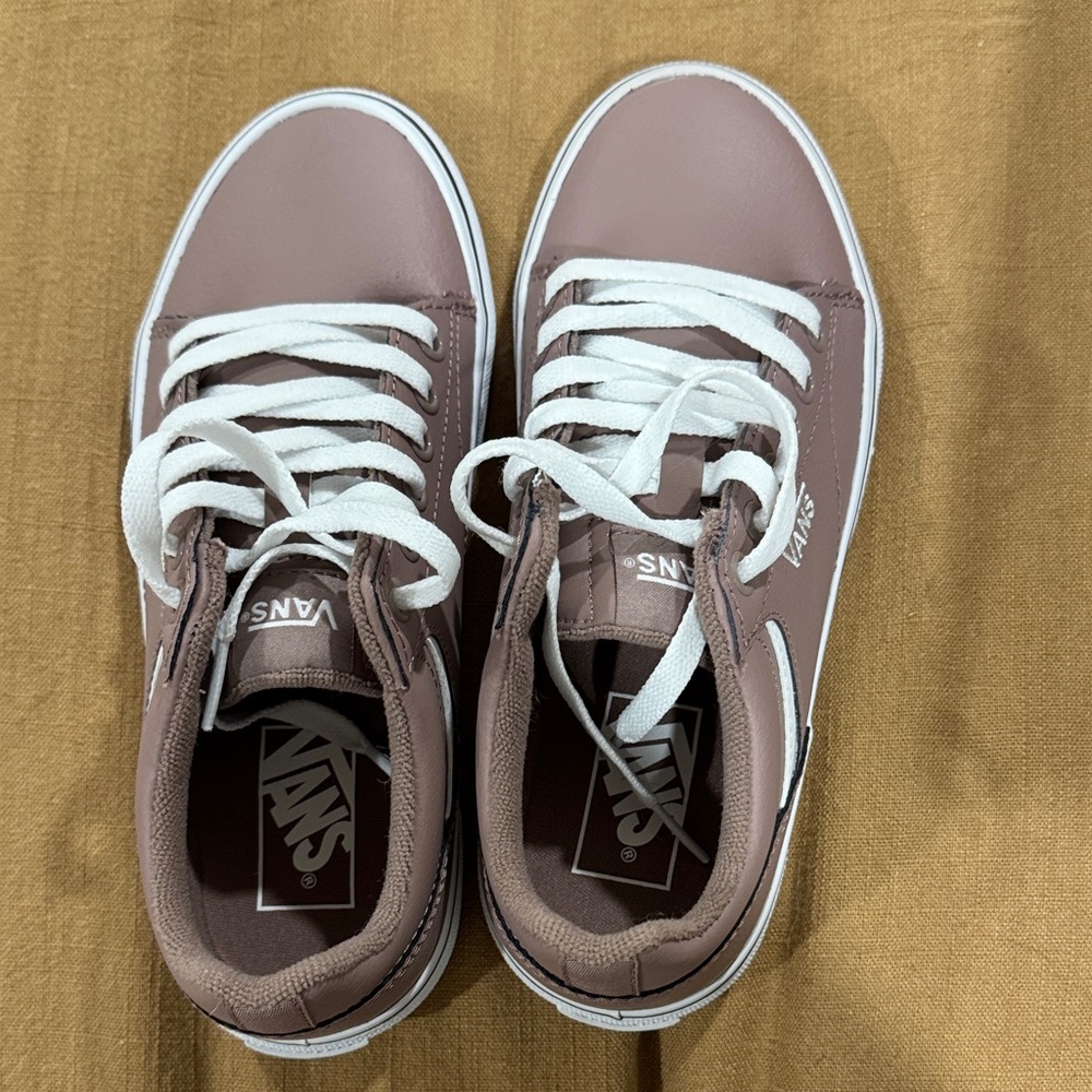 Vans Kids' Tan Sneakers with White Laces